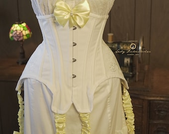 1906 Edwardianisches Unterbrust-Korsett - Taille: 24 - 34 Zoll (61 - 86,4 cm) Renaissance Fair, Victorian, Cosplay, Kostüm, Historisches