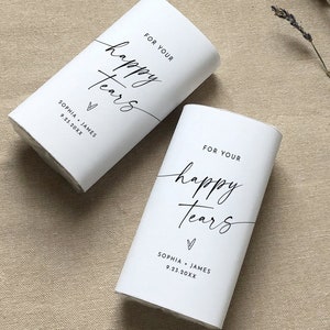Wedding Tissues Packs For Guests (20 or 40pcs), Minimalist Design - Charmy  Now