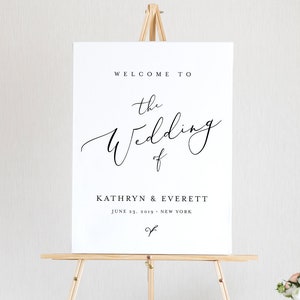 Wedding Welcome Sign Template, Instant Download, 100% Editable, Printable Minimalist Wedding Poster, Modern, Clean, Templett, DIY #045-123LS