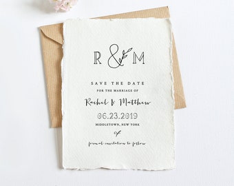 Rustic Save the Date Template, Printable Self-Editing Wedding Date Card, Instant Download, 100% Editable, Templett, Simple, DIY #042-120SD