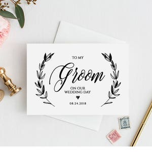An meinen Bräutigam / Braut an unserem Hochzeitstag, DIY Hochzeitstag Klappkarte, Sofort Download, Digitale Vorlage, 100% bearbeitbar #023-101WDN