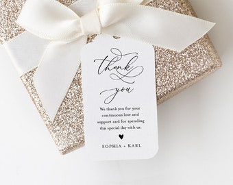 Calligraphy Wedding Favor Tag Template, Thank You Tag, Bridal Shower Tag, Welcome Bag, INSTANT DOWNLOAD, Editable Text, Templett #092-153FT