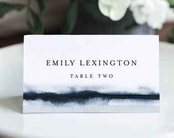 Wedding Place Card Template, Printable Elegant Watercolor Buffet Card, Editable Seating Card, Templett, Instant Download, DIY #093A-150PC