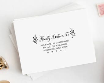 Envelope Template, DIY Printable Rustic Wedding Envelope Template, Calligraphy, Instant Download, Editable Address, 100% Editable #027-110EN