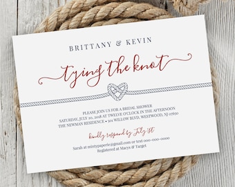 knot invitation etsy