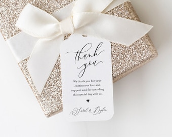 Thank You Wedding Tag, Favor Tag Template, Bridal Shower Tag, Birthday Party Favor Tag, Printable, INSTANT DOWNLOAD, 100% Editable #113FT