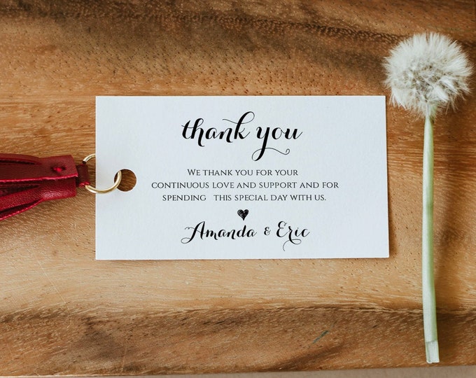 Printable Thank You Tag, Welcome Tag, Wedding Favor Tag, 100% Editable Template, Create & Design Unlimited Tags, Instant Download #NC-102FT