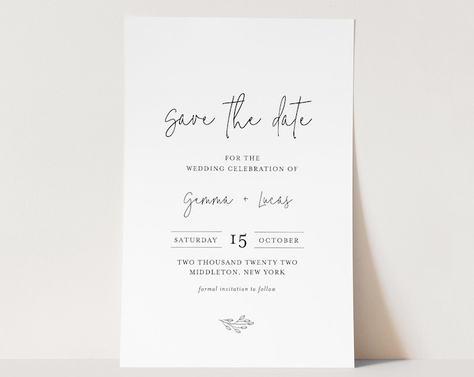 Diana  Save the Date — Betty Lu Paperie