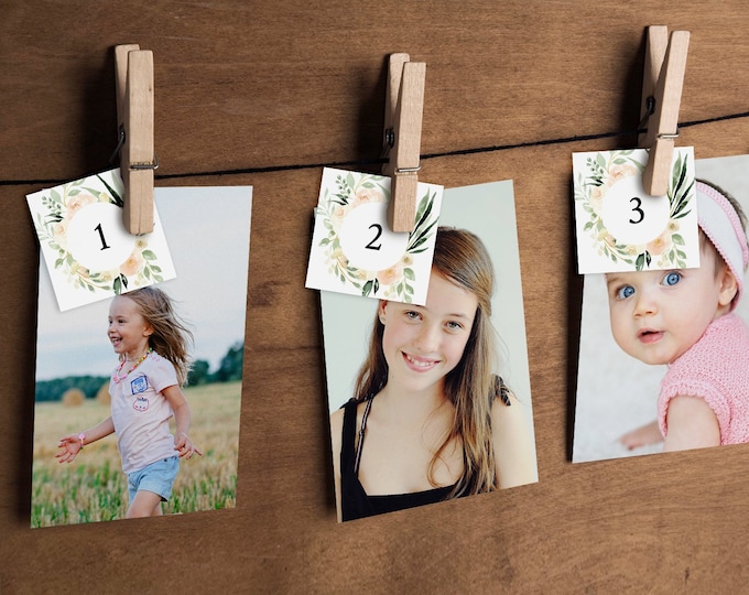 How Old Were They Bridal Shower Game, Baby Photo Game, Instant Download, Editable Template, Guess the Ages Game, DIY, Templett #076-186BG