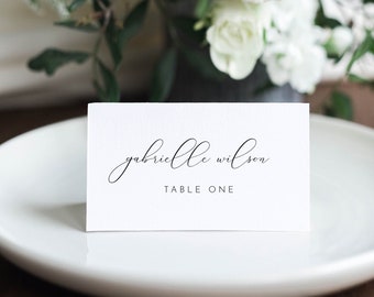 Place Card Template, Printable Wedding Buffet Card, Name Card, Seating Card, Table Number, Instant Download, 100% Editable, DIY #024-108PC