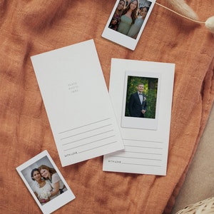 Minimalistische foto gastenboek kaart, Instax bruiloft gastenboek, afdrukbare unieke gastenboek, bewerkbaar, Instant Download, Templett #094-105IGB