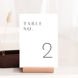 Modern Table Number Card Template, Minimal Simple Clean Wedding Table Number, Editable, INSTANT DOWNLOAD, Templett, 4x6 #0026B-205TC