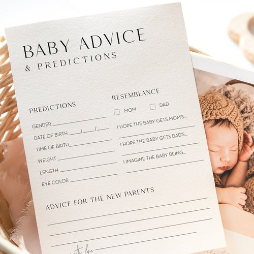 GardenCity 50 Large Baby Predictions Cards, Advice And Wishes, Fun Baby Shower Games For Boy Or Girl, Gender Neutral - Minimalist For Sale | Mesa, AZ | Nellis Auction