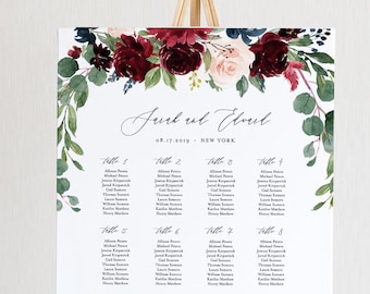 Etsy Wedding Seating Chart Template