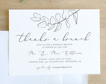 brunch invitation etsy