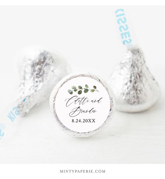 Hershey Kiss Sticker Template Printable Hershey Kiss Labels | Etsy
