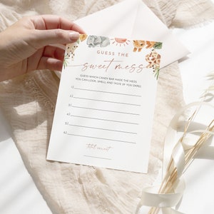 Safari Guess the Sweet Mess Baby Shower Game, Candy Bar Game, Dirty ...