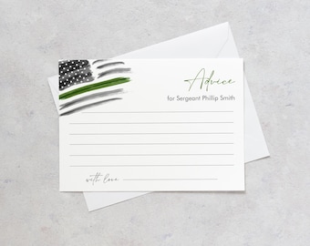 Army Retirement Advice Card Printable, Military Promotion Advice & Well Wishes, Editable Template, Instant Download, Templett #0037-144AC