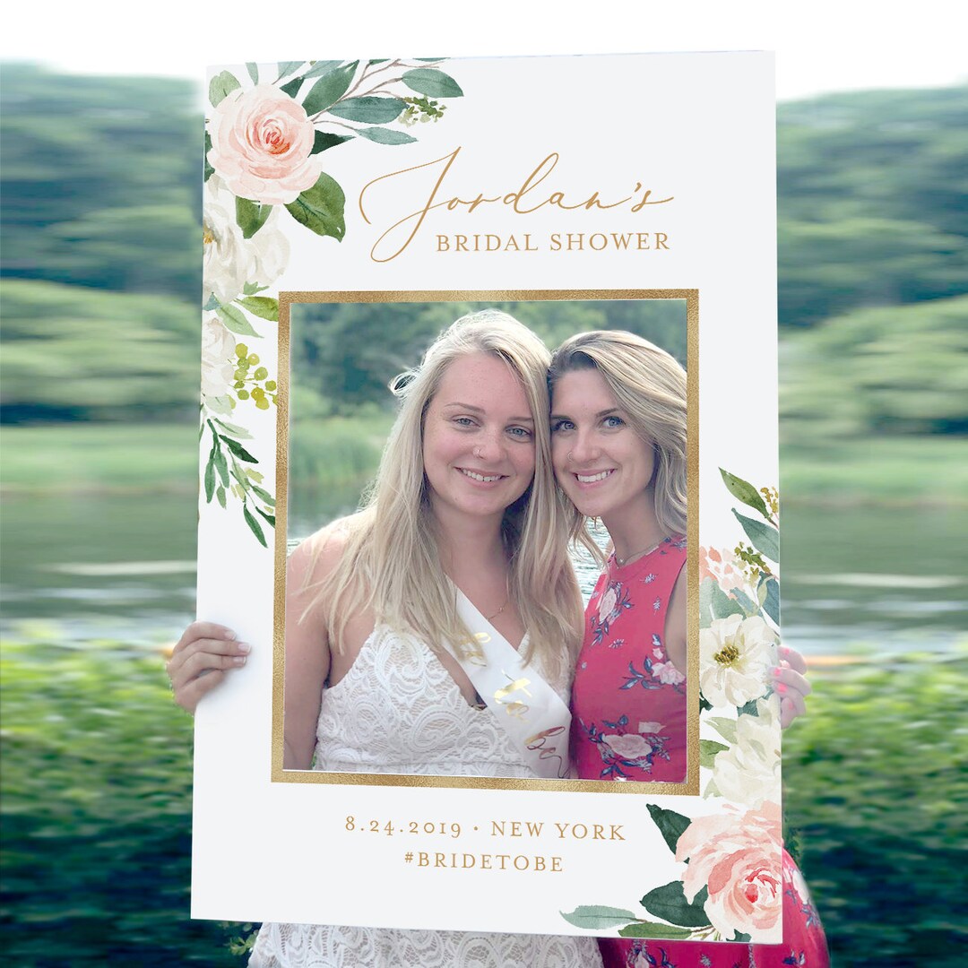 Photo Prop Frame, Bridal Shower Frame, Wedding Photo Prop, Editable