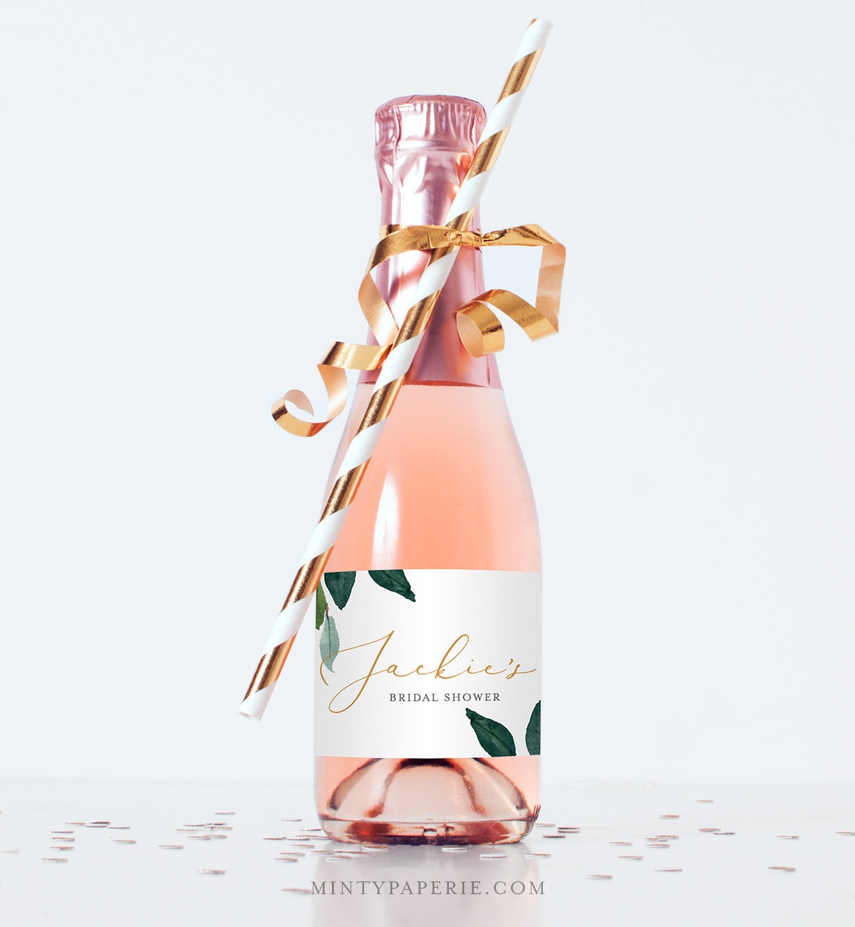 Champagne Bottle Mockup - Rose