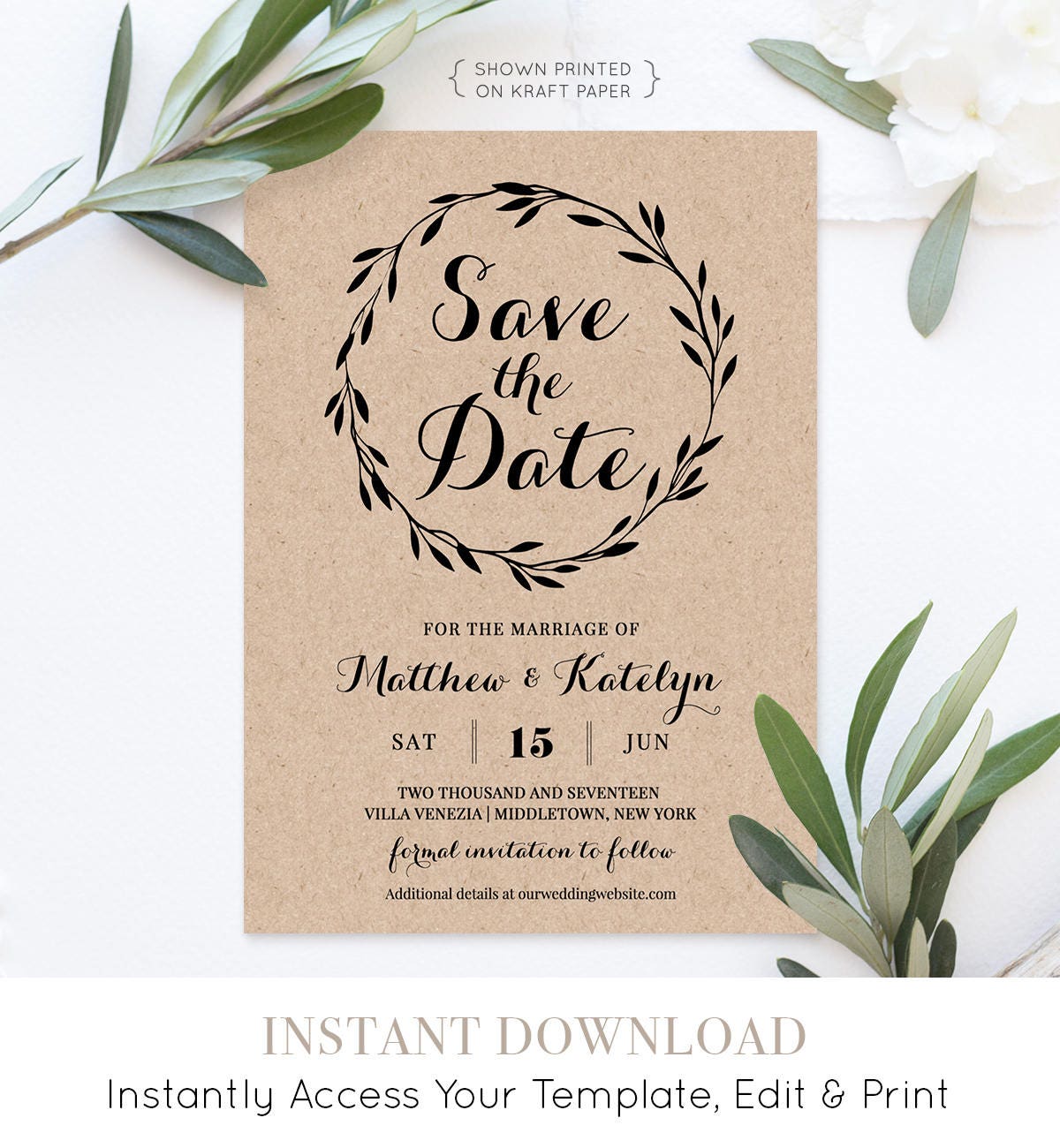 rustic-save-the-date-template-instant-download-diy-kraft-printable