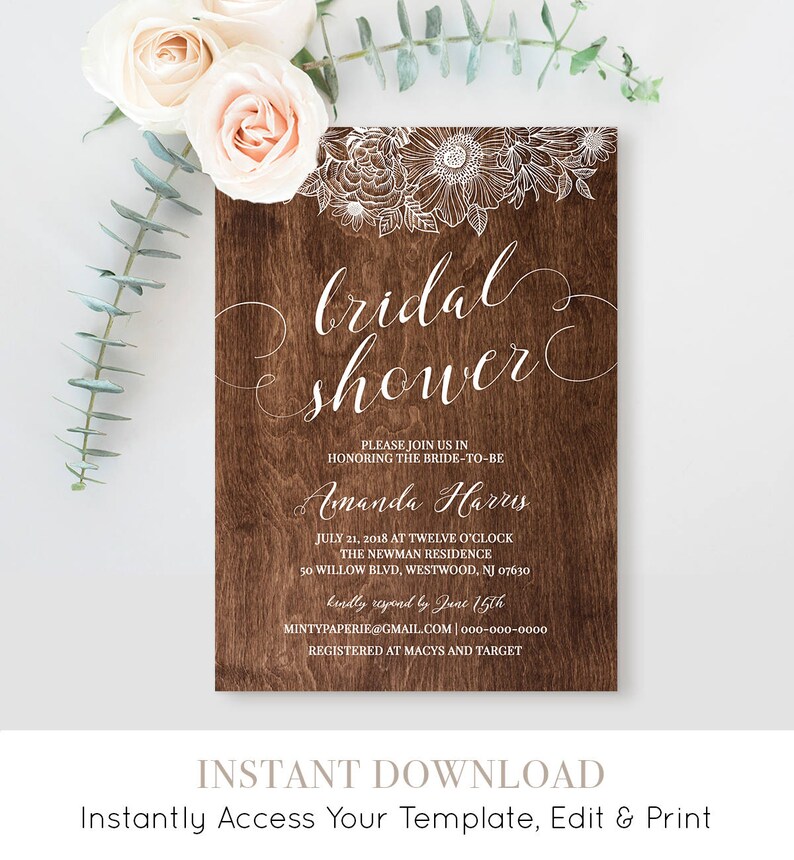 Bridal Shower Invitation Template, Printable Wedding ceremony Shower Card, Rustic Boho Bride, Prompt Obtain, Thoroughly Editable Template #025-119BS picture about Printable Bridal Shower Card identified as Bridal Shower Invitation Template, Printable Marriage Shower Card, Rustic Boho Bride, Immediate Obtain, Thoroughly Editable Template #025-119BS