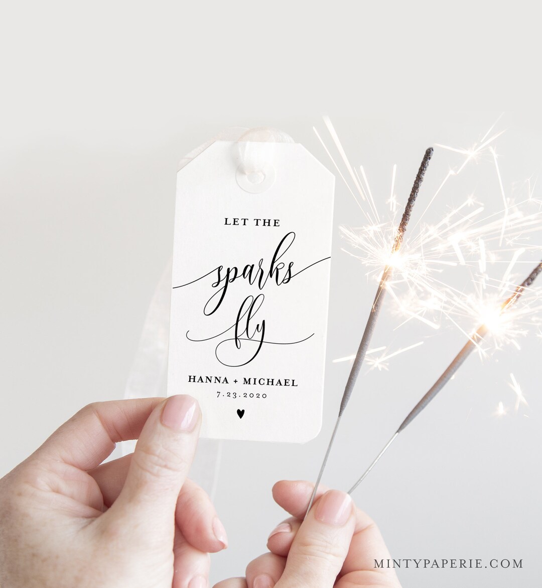 Sparkler Send off Sign and Tag, INSTANT DOWNLOAD, Editable Template ...
