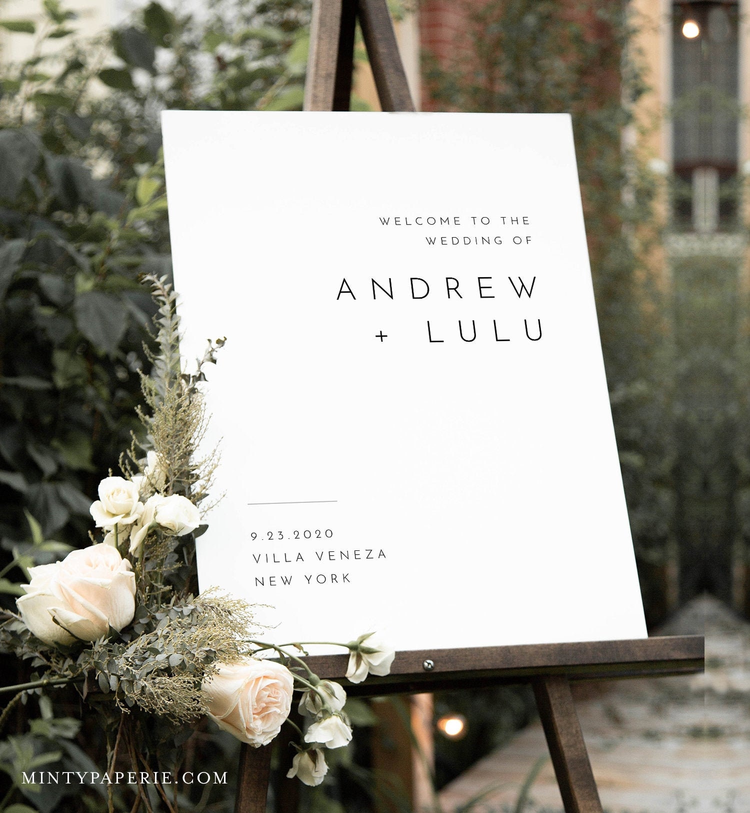 Minimalist Wedding Welcome Sign Template Minimal Wedding Sign Modern