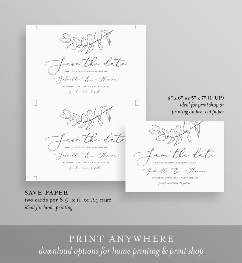 SelfEditing Save the Date Template INSTANT DOWNLOAD 100 Etsy