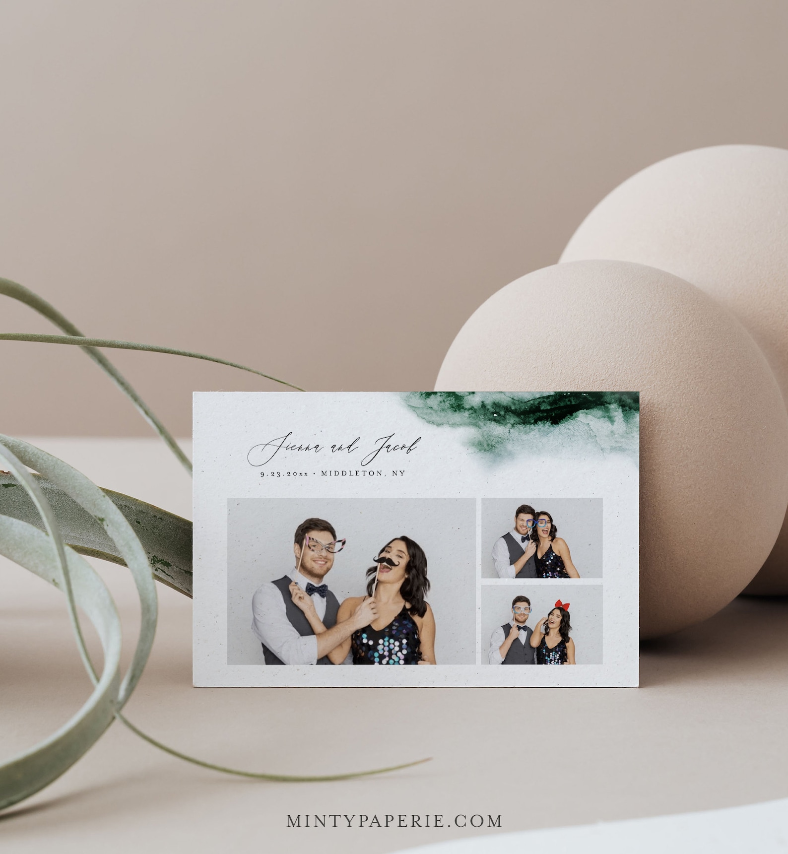 Photo Booth Strip Template Watercolor Wedding Photo Booth Etsy