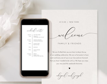 Modern Wedding Welcome Bag Note Template – TimberWink Studio