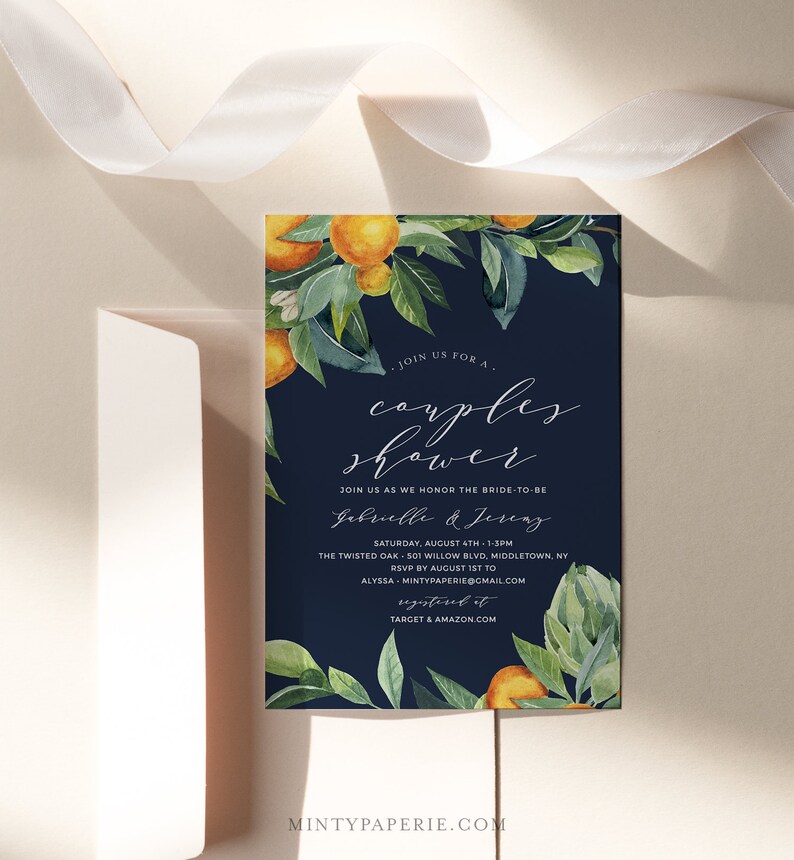 Summer Bridal Shower Invitation Template INSTANT DOWNLOAD Etsy