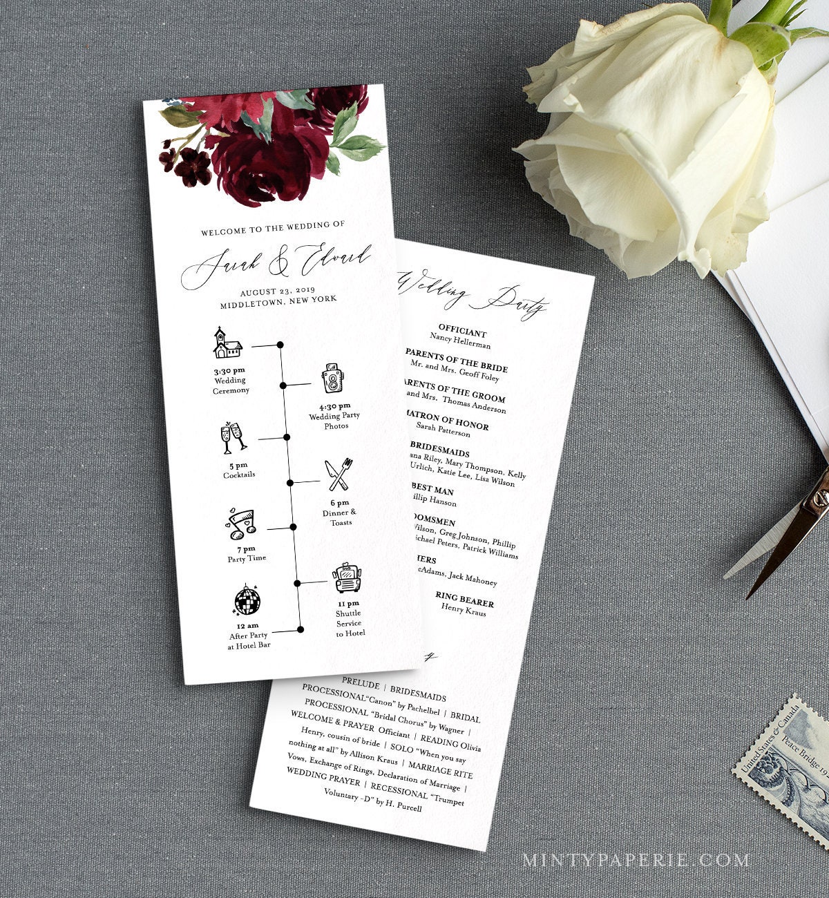 Wedding Program Timeline Template from i.etsystatic.com