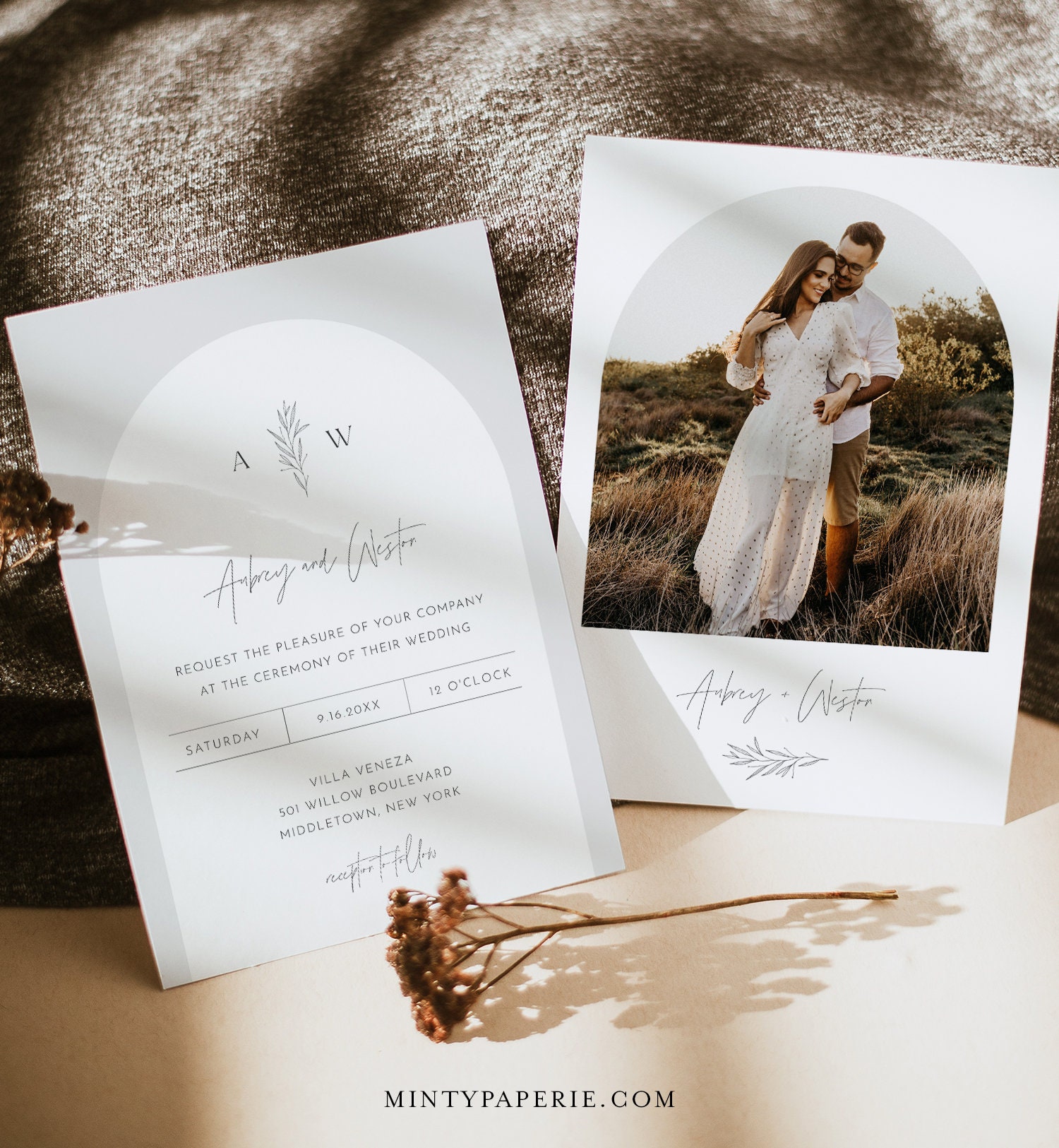 How to Print Your Own Arch Wedding Invitations & Save Money