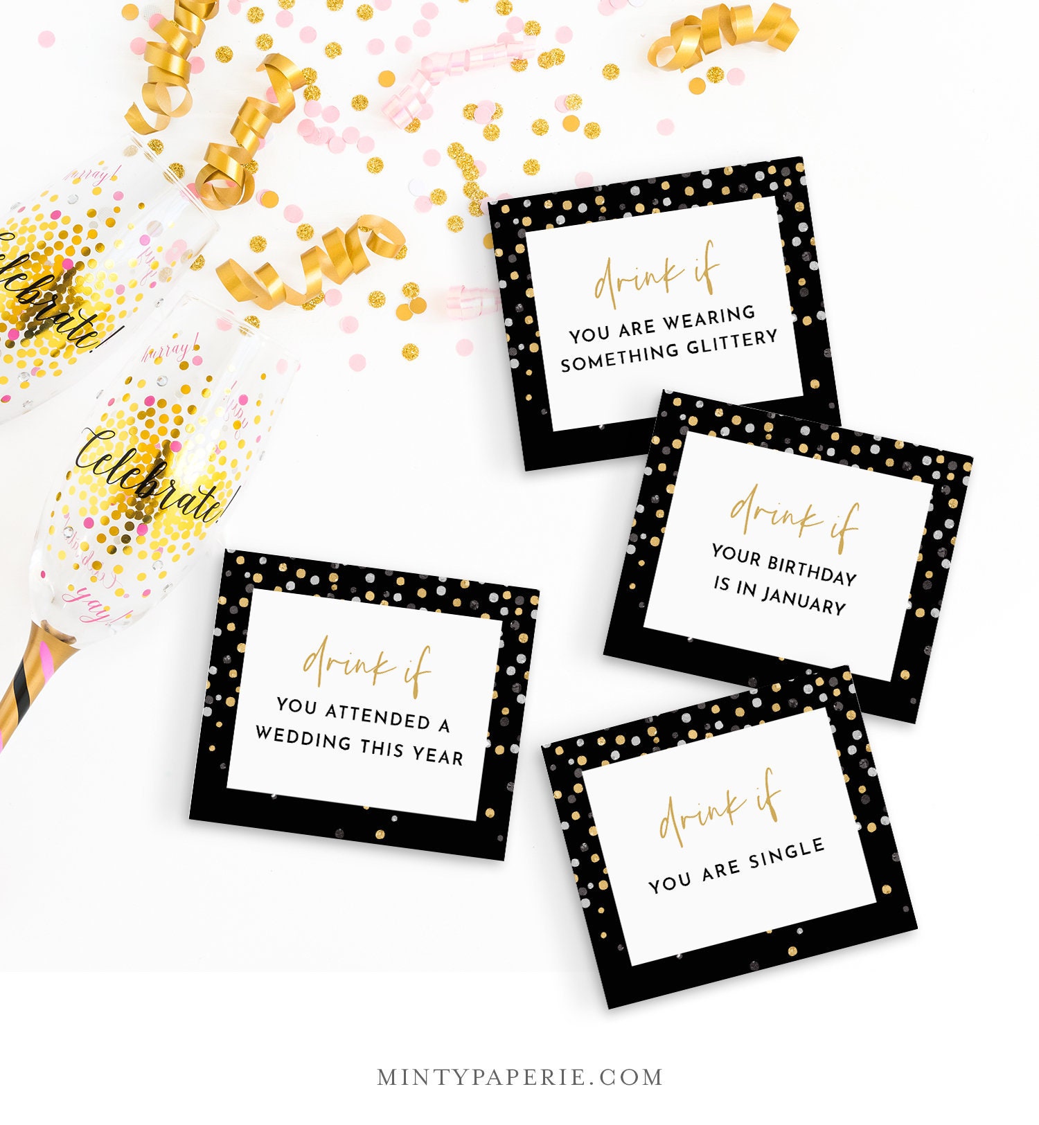 New Year's Drink Game, Printable New Years Eve 2021 Party Game, Drink ...