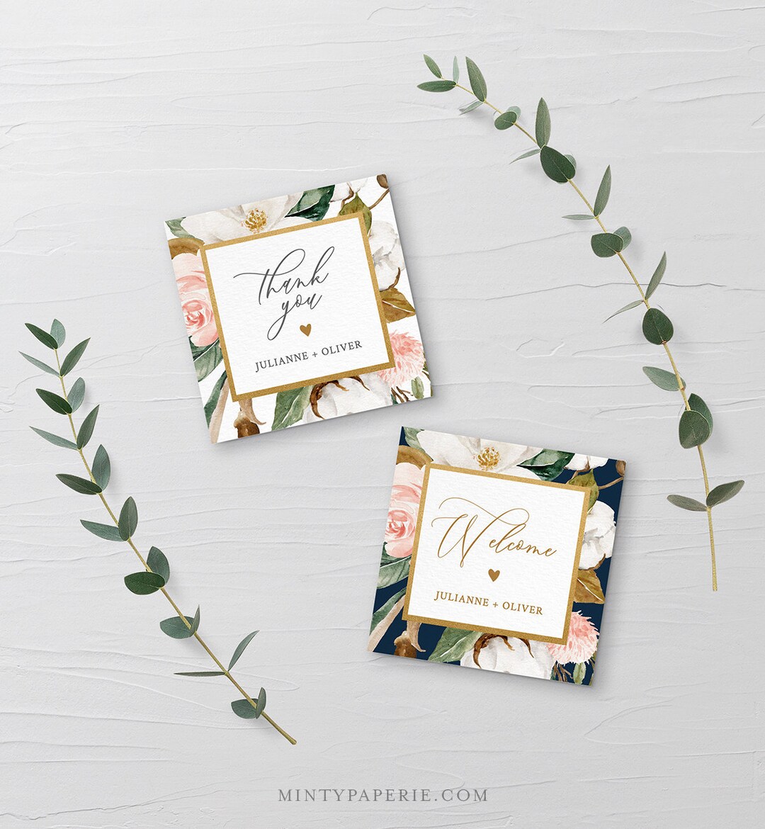 Favor Tag Template, Printable Wedding or Bridal Shower Thank You Tag ...