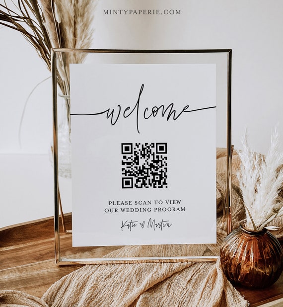 QR Code Wedding Program Scan QR Code for Order of