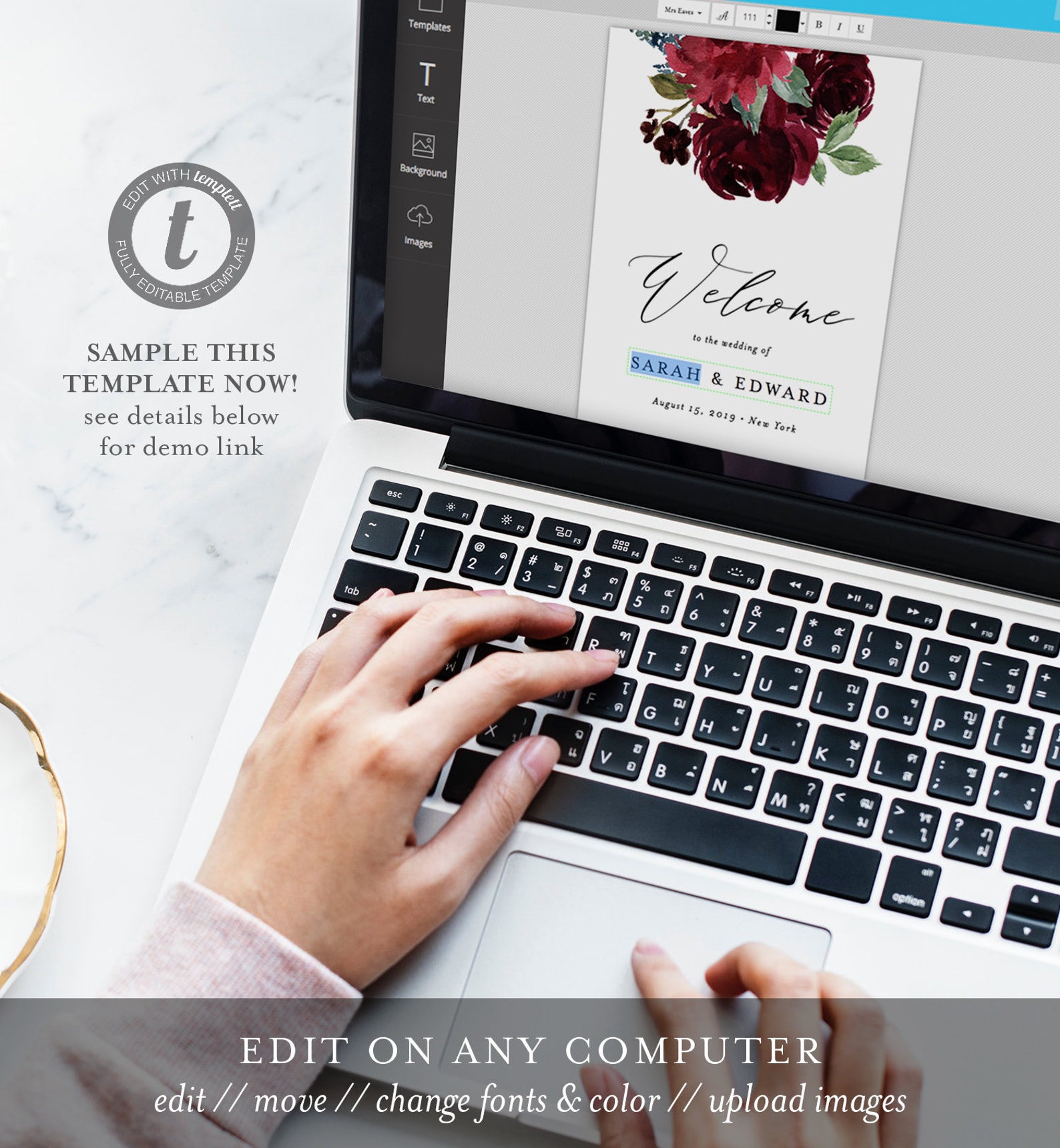 Printable Welcome Sign Template Boho Wedding Poster Bridal - Etsy