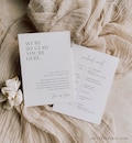 Modern Welcome Letter & Timeline Template, Minimalist Wedding Order of Events, Itinerary, INSTANT DOWNLOAD, 100% Editable Text #0026-185WB