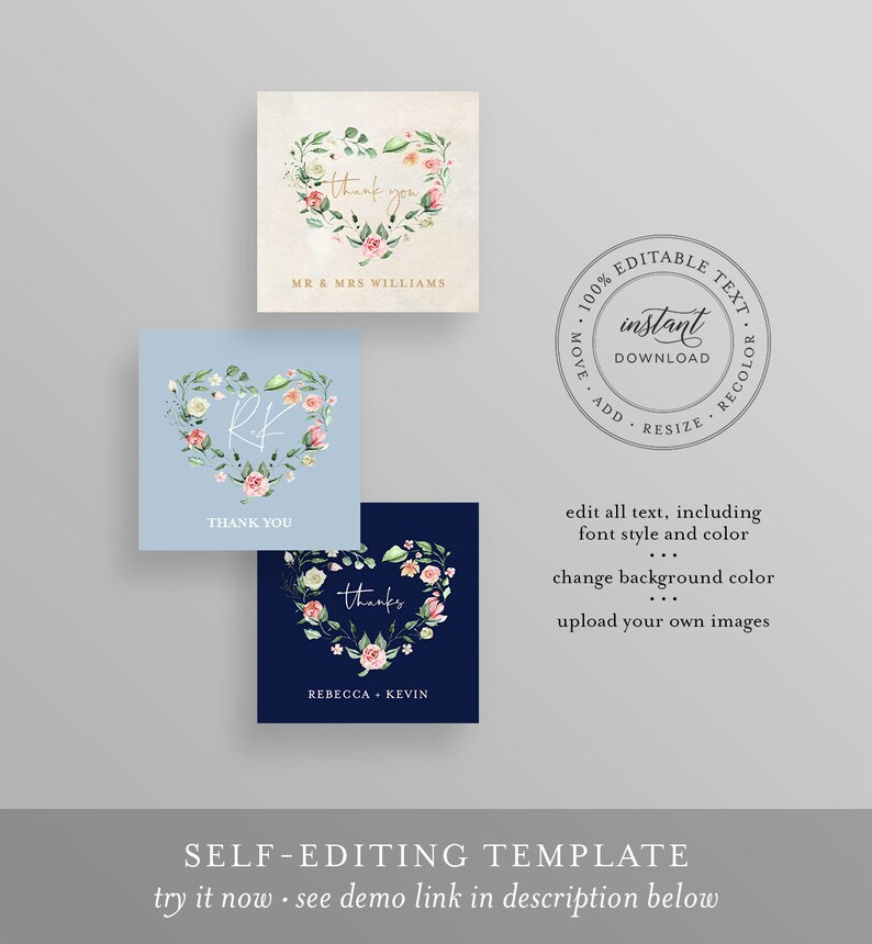 Favor Tag Template Printable Wedding / Bridal Shower Favor - Etsy