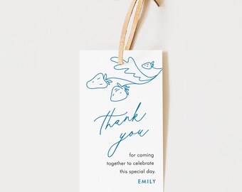 Fresh Market Strawberry Favor Tag Template, Thank You Tag, Baby Shower Tag, Birthday, Instant Download, Editable Text, Templett #0058A-252FT