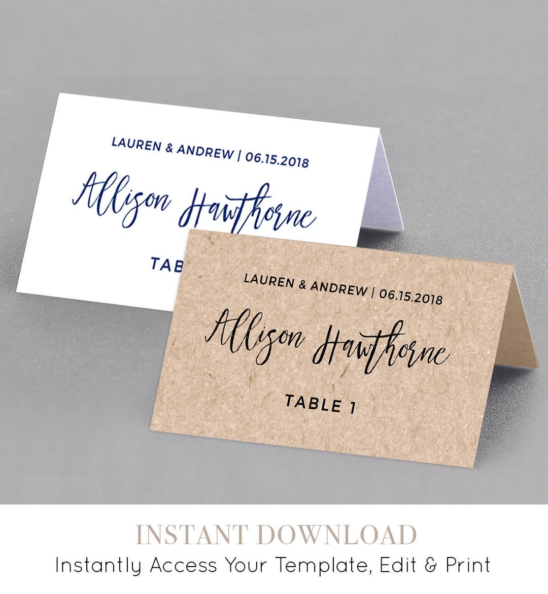 Wedding place cards with table numbers deals