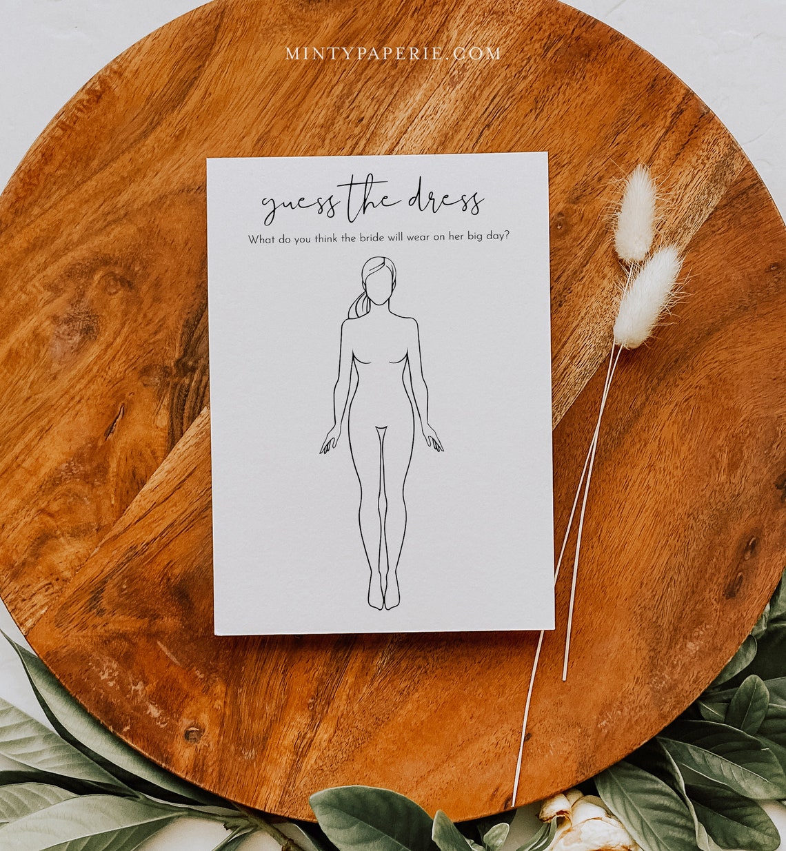 Guess the Dress Game Bridal Shower Wedding Dress Game Draw Etsy