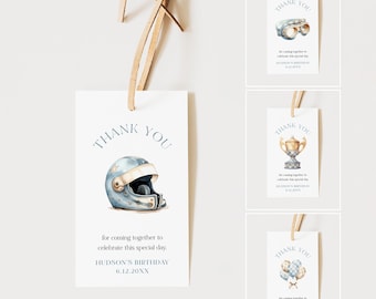 Race Car Theme Favor Tag, 4 Designs, Birthday Tag, Baby Shower Thank You Tag, Instant Download, Editable Template, Templett #0068-259FT