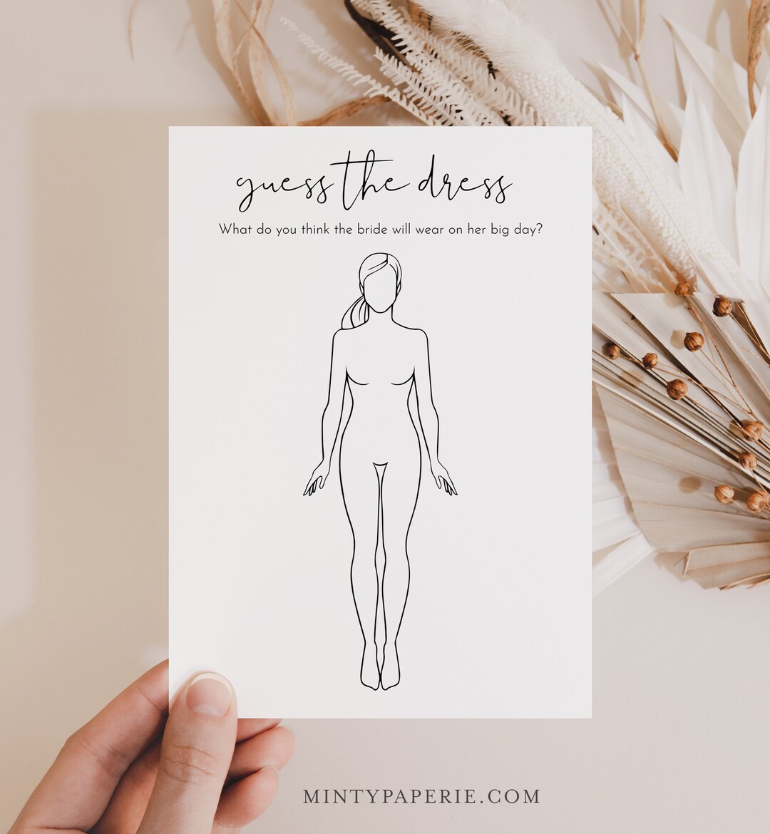 Guess the Dress Game, Bridal Shower Wedding Dress Game, Draw Dress, Minimalist, Instant Download, Editable Template, Templett #0031-12BRG - Etsy guess-the-dress-game-bridal-shower-wedding-dress-game-draw-dress-minimalist-instant-download-editable-template-templett-0031-12brg-etsy