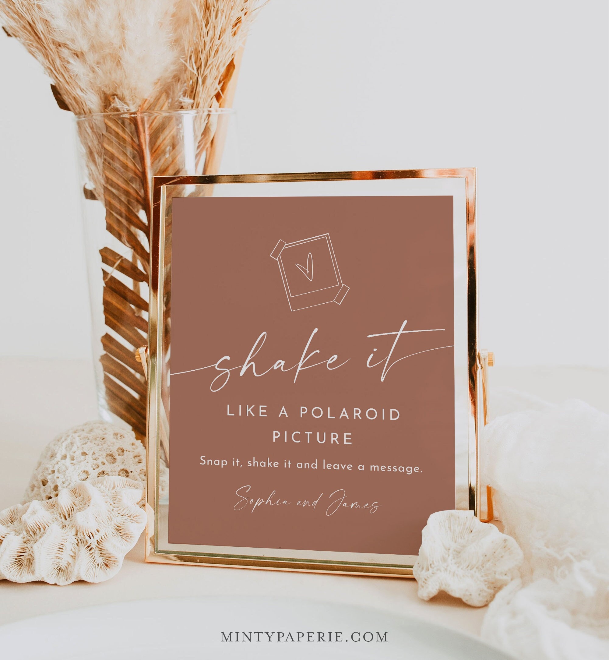 Shake it like a polaroid picture photo guest book sign bohemian