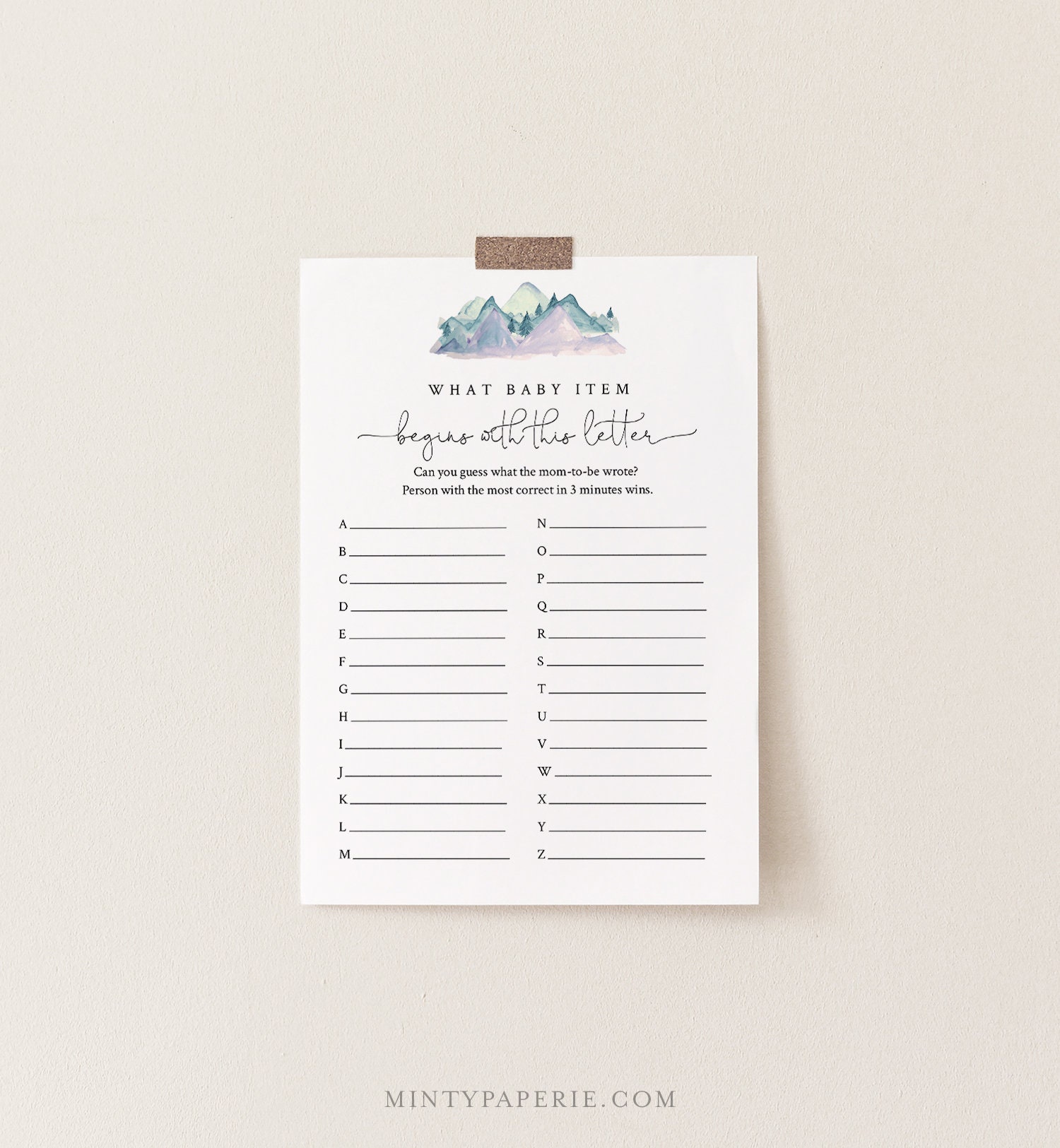 a to z baby items