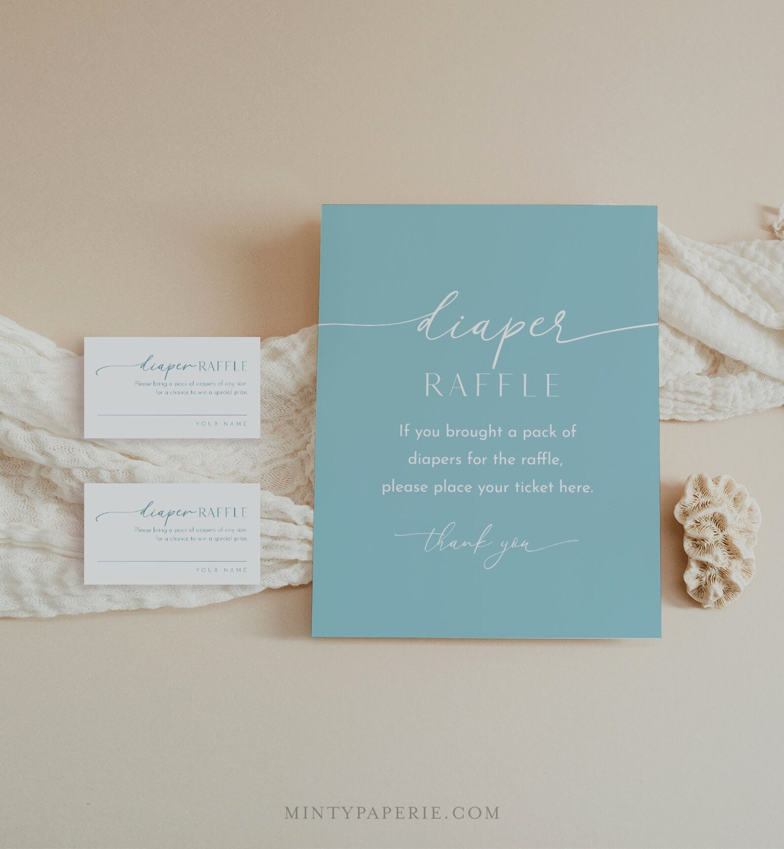 Baby Diaper Raffle Game Blue Boy Baby Shower Game Raffle Etsy