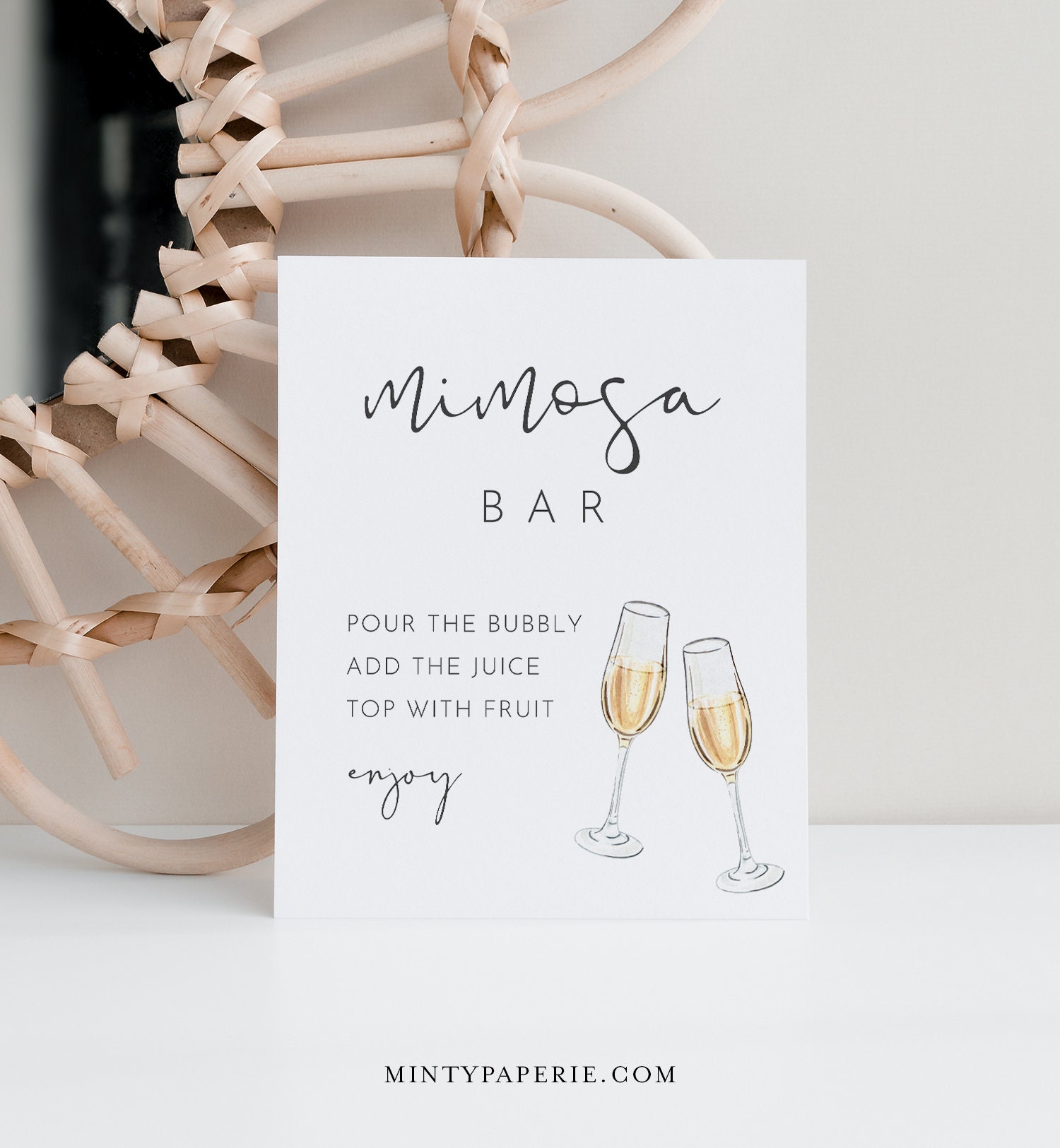 DIY Mimosa Bar Guide: How To Set Up + FREE Mimosa Bar Printables