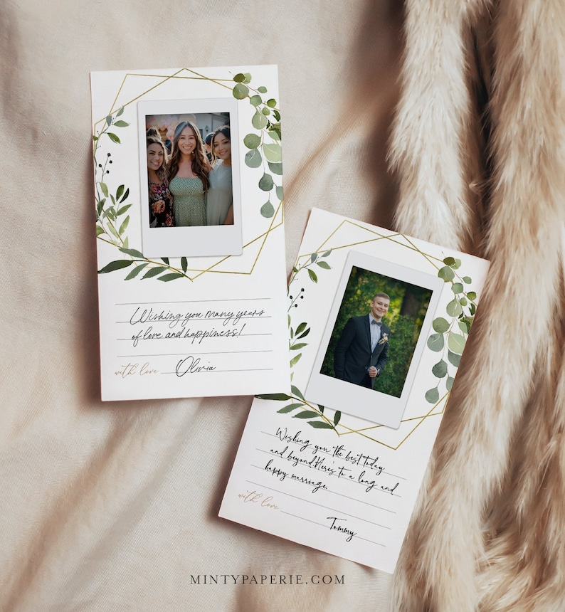 Photo Guest Book Card Instax Wedding Guestbook Printable - Etsy